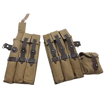 MP40レザーマガジンポーチ+重装用サスペンダー セット 旧ドイツ軍 MP40レザーマガジンポーチ+重装用サスペンダー セット 旧ドイツ
